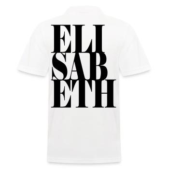 Elisabeth Nom Prénom Police moderne Word Art - Polo Homme - blanc - Dos - Kai (181cm)