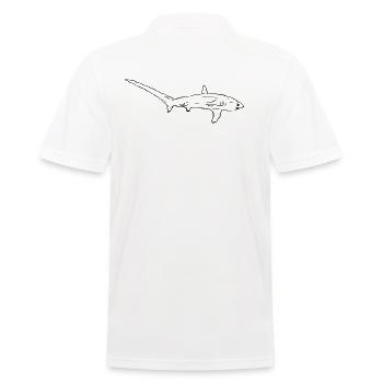 Fuchshai - Männer Poloshirt - Weiß - Hinten - Kai (181cm)