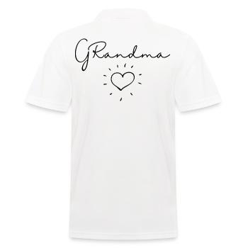 Grand-mère. Cadeau de grand-mère - Polo Homme - blanc - Dos - Kai (181cm)
