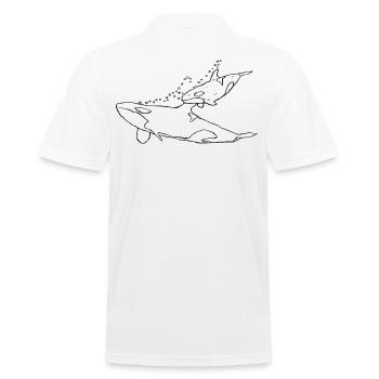Killer whale - Men's Polo Shirt - white - Back - Kai (181cm)