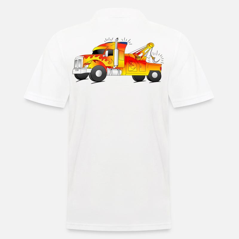 cooler Abschleppwagen Abschlepper LKW - Männer Poloshirt - Weiß