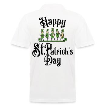 St.Patrick´s Day musizierende Folk Band - Männer Poloshirt - Weiß - Hinten - Kai (181cm)