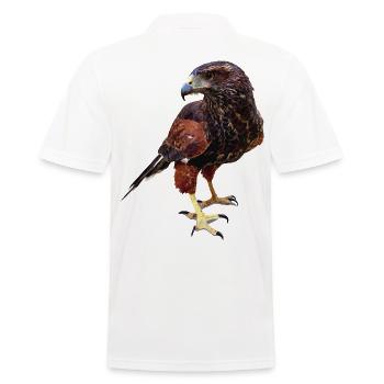 L’aigle rouge et noir - Polo Homme - blanc - Dos - Kai (181cm)