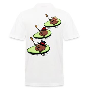 Canoe Avocado Race Paddle Boat Kids Child - Men's Polo Shirt - white - Back - Kai (181cm)