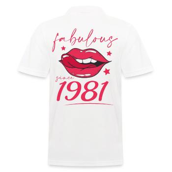 Fabulous since 1981 - Männer Poloshirt - Weiß - Hinten - Kai (181cm)
