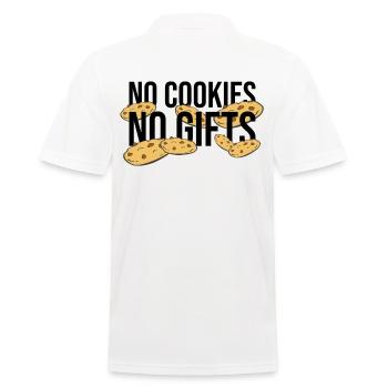 Pas de cookies Pas de cadeaux - Polo Homme - blanc - Dos - Kai (181cm)