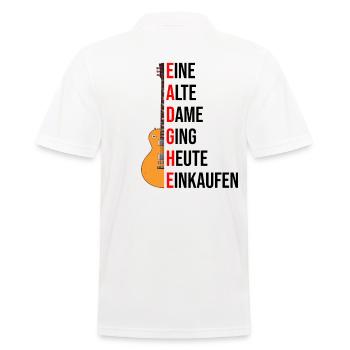 Gitarre Anfänger Eselsbrücke - Männer Poloshirt - Weiß - Hinten - Kai (181cm)