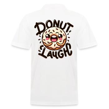 Donut laugh Nicht Lachen - Männer Poloshirt - Weiß - Hinten - Kai (181cm)