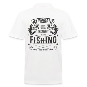 My Favorite thing to do is fishing gift fishing - Men's Polo Shirt - white - Back - Kai (181cm)