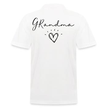 Grand-mère. Cadeau de grand-mère - Polo Homme - blanc - Dos - Kai (181cm)