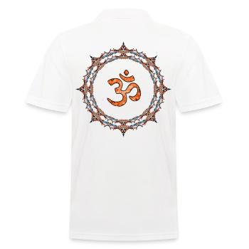 Orange Om - Männer Poloshirt - Weiß - Hinten - Kai (181cm)