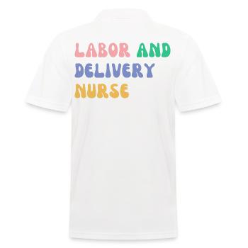 Labor and delivery nurse - Men's Polo Shirt - white - Back - Kai (181cm)