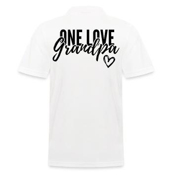 UN GRAND-PÈRE D’AMOUR. CADEAU DE GRAND-PÈRE - Polo Homme - blanc - Dos - Kai (181cm)