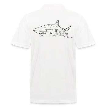 Well/ - Men's Polo Shirt - white - Back - Kai (181cm)