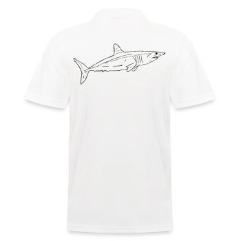 Hai - Männer Poloshirt - Weiß - Hinten - Kai (181cm)