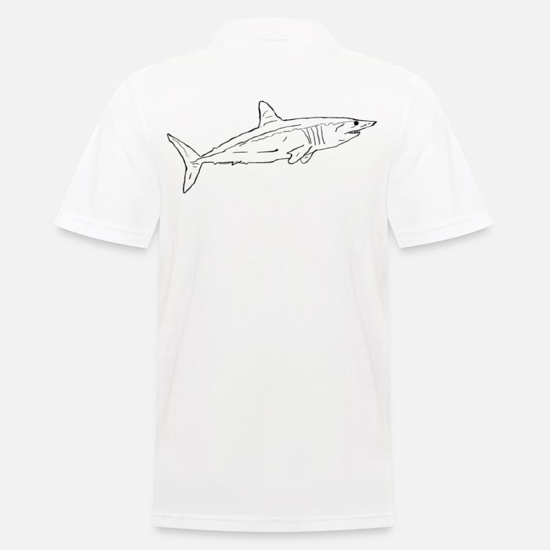 Requin - Polo Homme - blanc