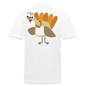 Turkey Gobbler - Men's Polo Shirt - white - Back - Kai (181cm)