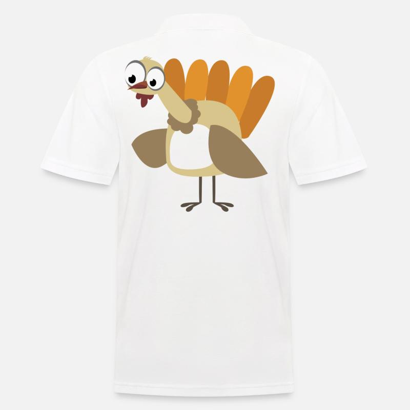 Truthahn Gobbler - Männer Poloshirt - Weiß
