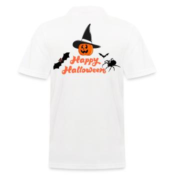 Geister Halloween - Männer Poloshirt - Weiß - Hinten - Kai (181cm)