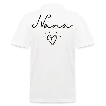 Nana. Nana gift - Men's Polo Shirt - white - Back - Kai (181cm)