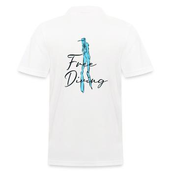 Freediving Apnea - Men's Polo Shirt - white - Back - Kai (181cm)
