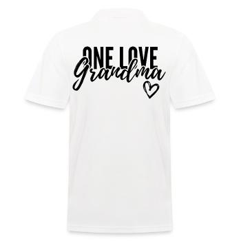 EINE LIEBE OMA. OMA GESCHENK. - Männer Poloshirt - Weiß - Hinten - Kai (181cm)
