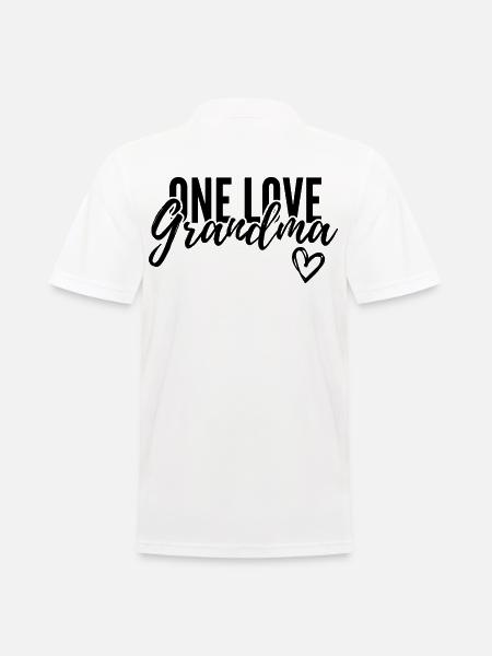 ONE LOVE GRANDMA. GRANDMA GIFT. - Men's Polo Shirt - white