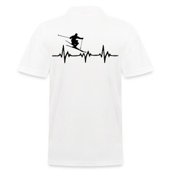 Skifahrer Herzschlag - Männer Poloshirt - Weiß - Hinten - Kai (181cm)