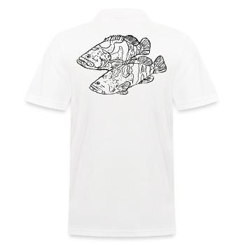 Mérou noir - Polo Homme - blanc - Dos - Kai (181cm)