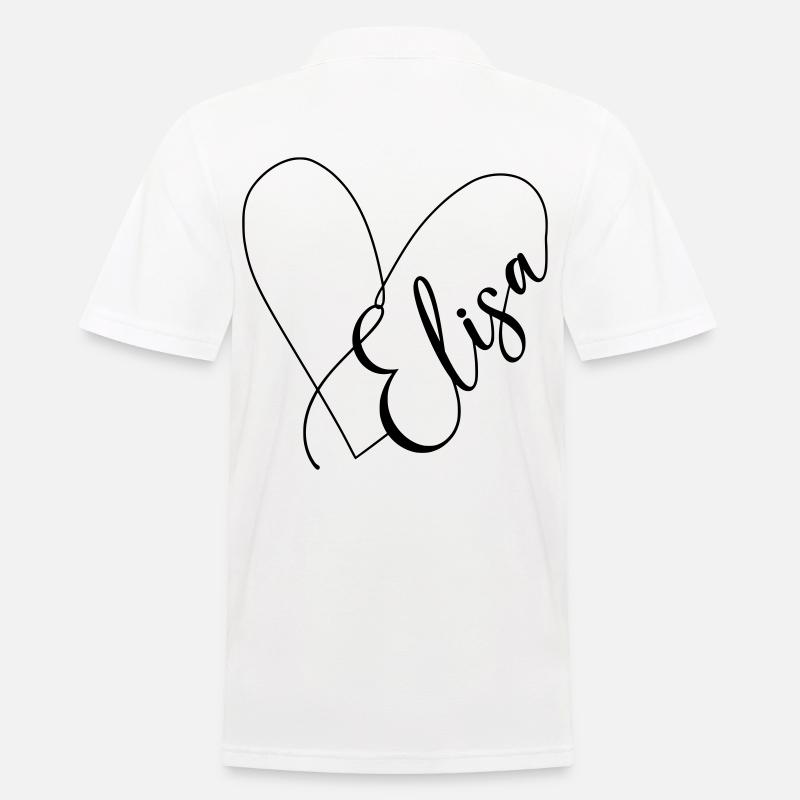 Elisa Name Herzlinie - Männer Poloshirt - Weiß