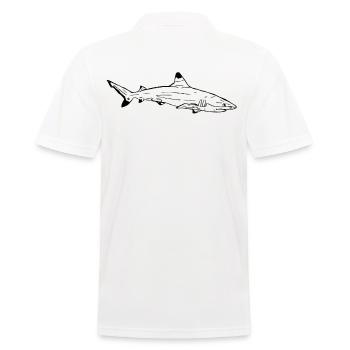 Hai - Männer Poloshirt - Weiß - Hinten - Kai (181cm)