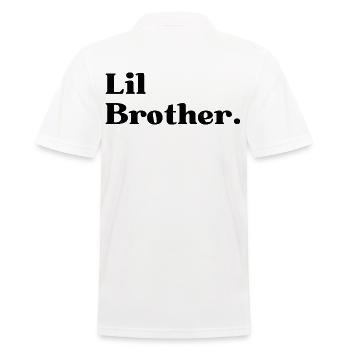Lil Bro. Little Brother Gift - Men's Polo Shirt - white - Back - Kai (181cm)