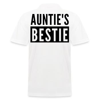 TANTES BESTIE - Männer Poloshirt - Weiß - Hinten - Kai (181cm)