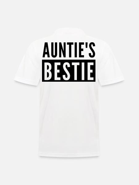 AUNTIE'S BESTIE - Men's Polo Shirt - white