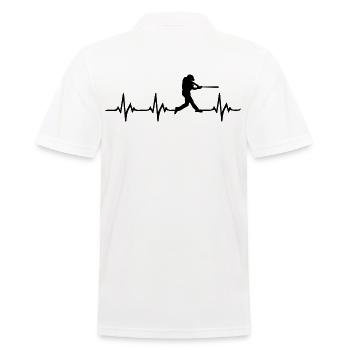 Softball Herzschlag - Männer Poloshirt - Weiß - Hinten - Kai (181cm)