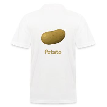 pommes de terre - Polo Homme - blanc - Dos - Kai (181cm)