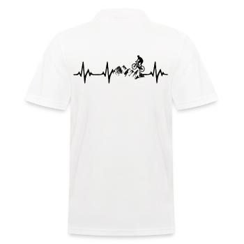 Montagnes Vélo Heartbeat - Polo Homme - blanc - Dos - Kai (181cm)