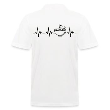 Ramen Herzschlag - Männer Poloshirt - Weiß - Hinten - Kai (181cm)