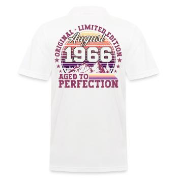 Original August 1966 56. Geburtstag Fun Geschenk - Männer Poloshirt - Weiß - Hinten - Kai (181cm)