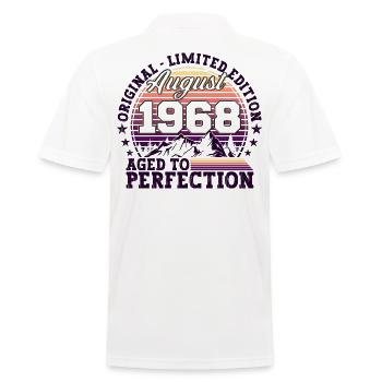 Original Août 1968 54th Birthday Fun Gift - Polo Homme - blanc - Dos - Kai (181cm)