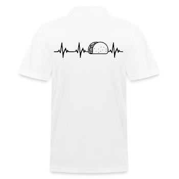 Tacos Heartbeat - Men's Polo Shirt - white - Back - Kai (181cm)