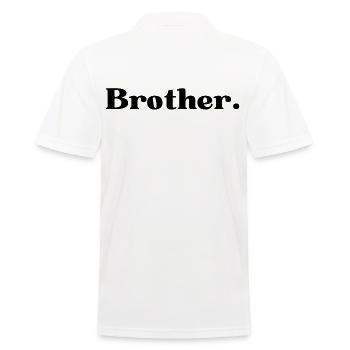 Bruder. Bruder Geschenk - Männer Poloshirt - Weiß - Hinten - Kai (181cm)