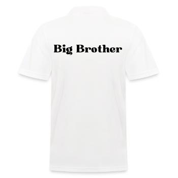 GROSSER BRUDER - Männer Poloshirt - Weiß - Hinten - Kai (181cm)