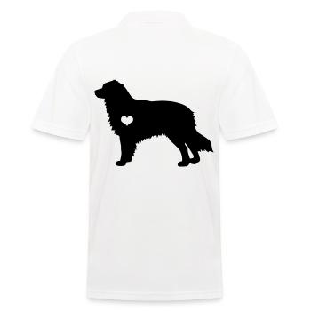 Cadeau de chien australien berger australien - Polo Homme - blanc - Dos - Kai (181cm)