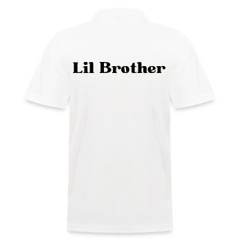 Lil Brother. Little Brother Gift. - Men's Polo Shirt - white - Back - Kai (181cm)