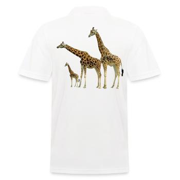 Animaux sauvages de la famille des girafes d'Afrique - Polo Homme - blanc - Dos - Kai (181cm)