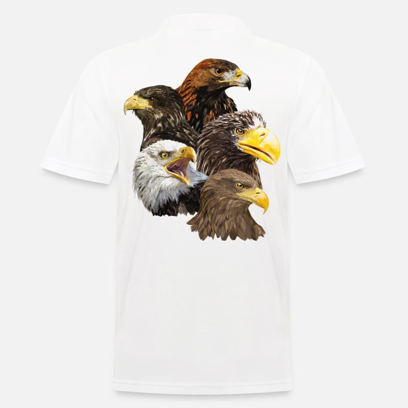 Raubvögel - Männer Poloshirt - Weiß
