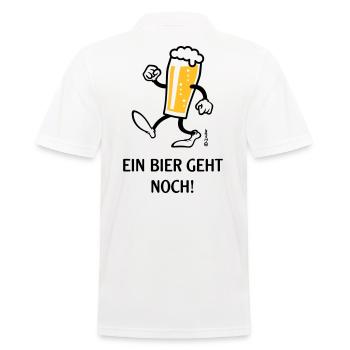 XEin Bier Geht Noch! (Bierchen / Cartoon / Lustig) - Männer Poloshirt - Weiß - Hinten - Kai (181cm)