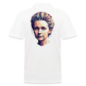 Portrait Marie Curie Polygon Kunst - Männer Poloshirt - Weiß - Hinten - Kai (181cm)
