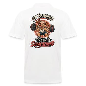 Ich Bezwinge Den Schweinehund - Männer Poloshirt - Weiß - Hinten - Kai (181cm)